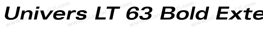 Univers LT 63 Bold Extended字体转换